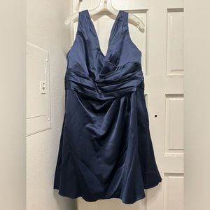 David’s Bridal bridesmaid dress navy blue size 20